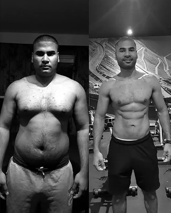 Nick Jaison before and after weight loss transformation