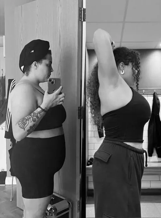 Thrive Coaching client Zakia's body transformation progress